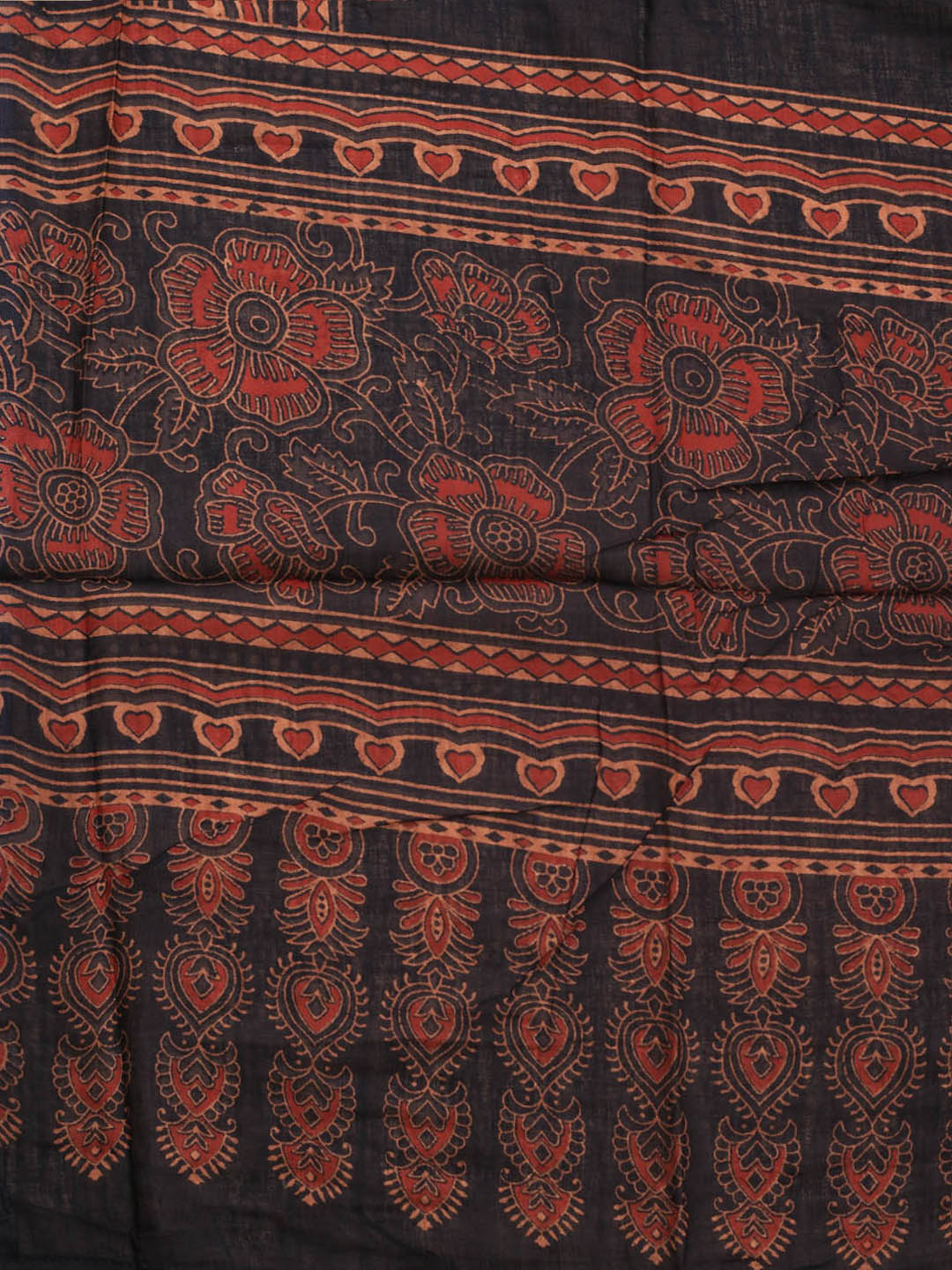 Printed Cotton Blend Unstitched Suit With Dupatta