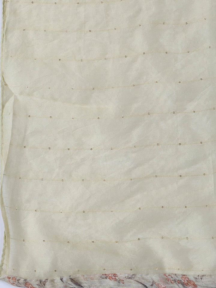 Neck Embroidery Linen Unstitched Suit With Dupatta