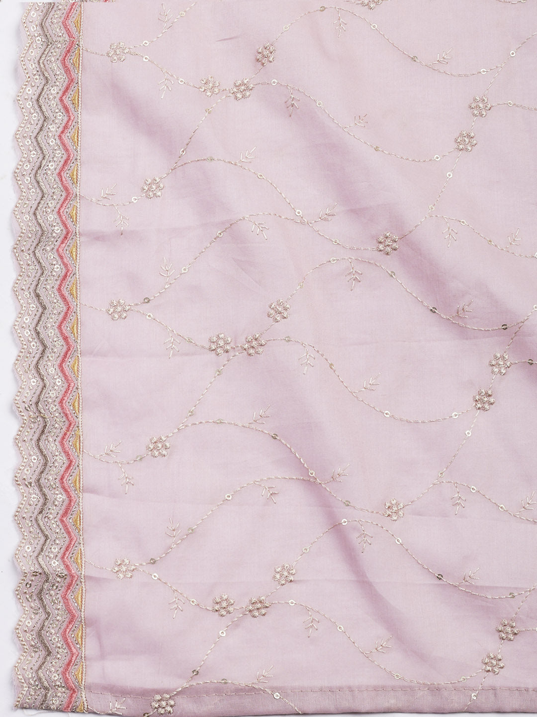 Embroidered Cotton Blend Unstitched Suit Piece With Dupatta