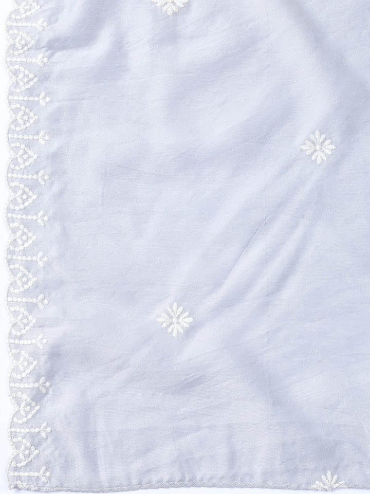 Printed Cotton Blend Unstitched Suit With Dupatta