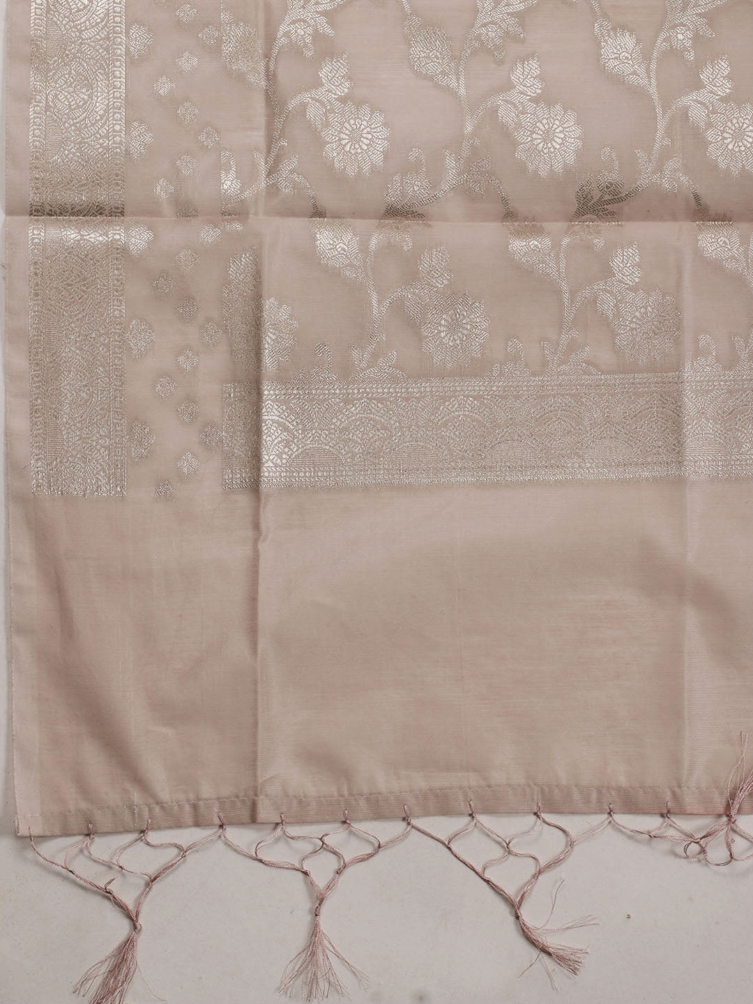 Woven Chanderi Unstitched Suit With Dupatta