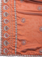 Embroidered Organza Unstitched Suit Piece With Dupatta