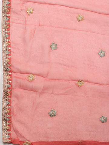 Embroidery Organza Unstitched Suit Material Dupatta