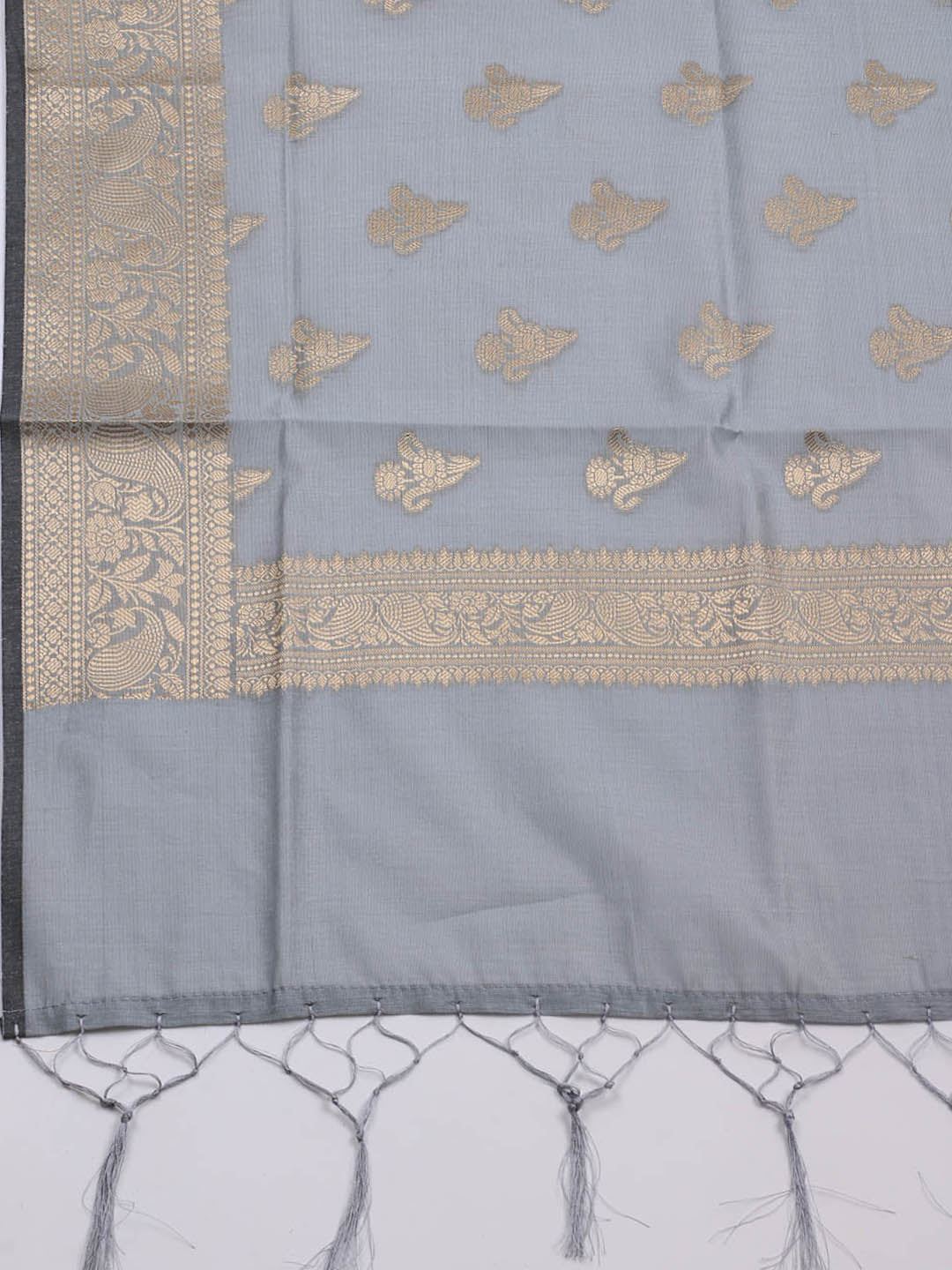 Woven Chanderi Unstitched Suit With Dupatta