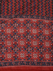 Neck Mirror Work Cotton Blend Unstitched Suit With Dupatta