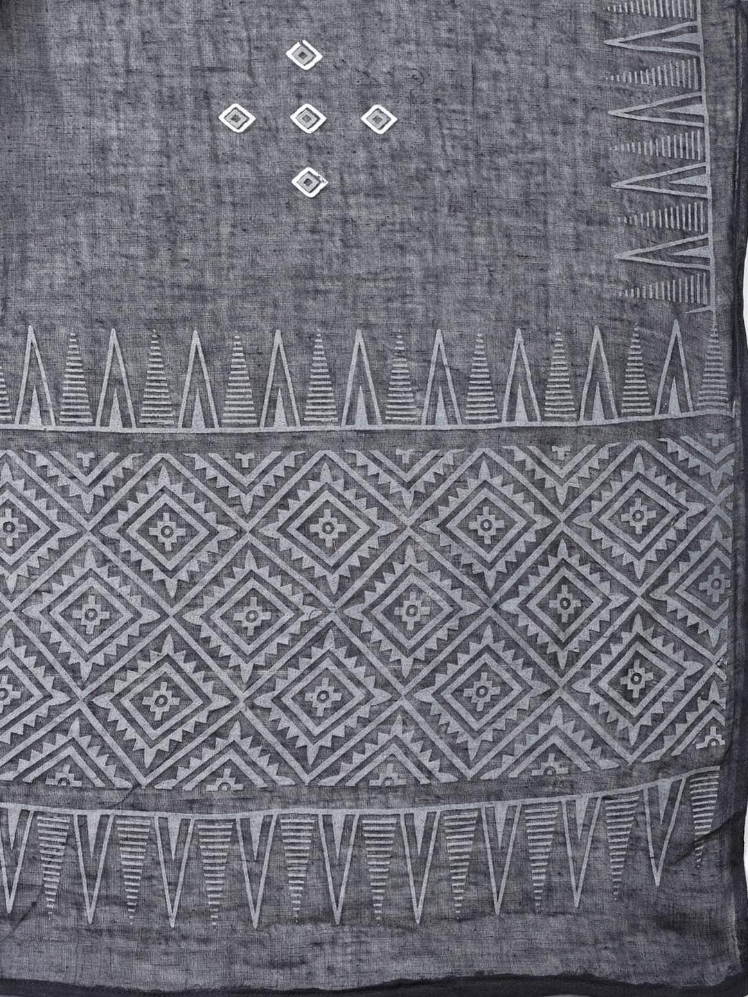 Printed Cotton Blend Unstitched Suit Piece With Dupatta