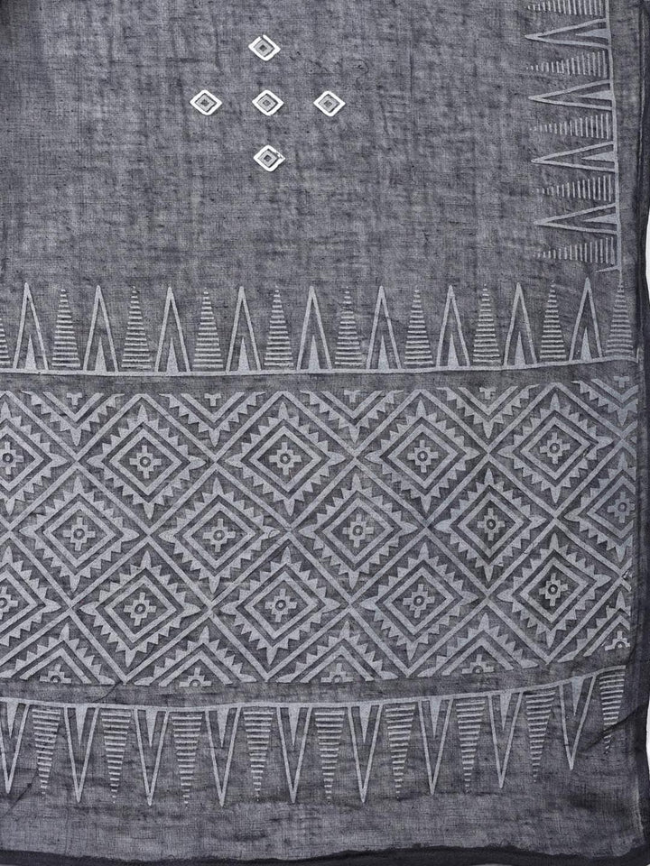 Printed Cotton Blend Unstitched Suit Piece With Dupatta