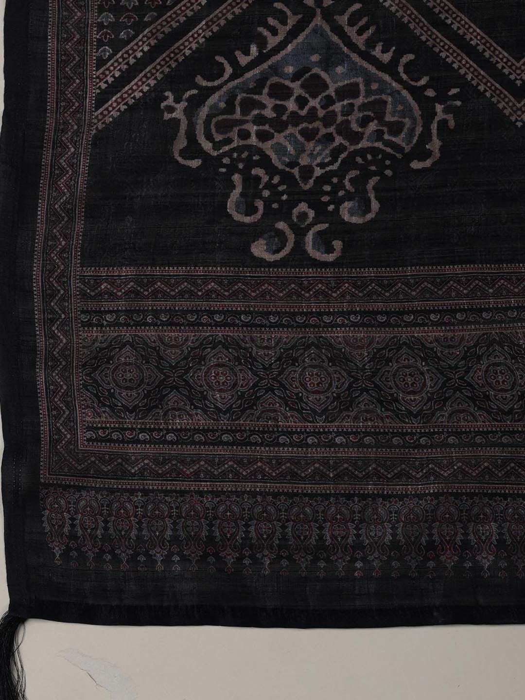 Neck Embroidery Tussar Unstitched Suit Piece With Dupatta