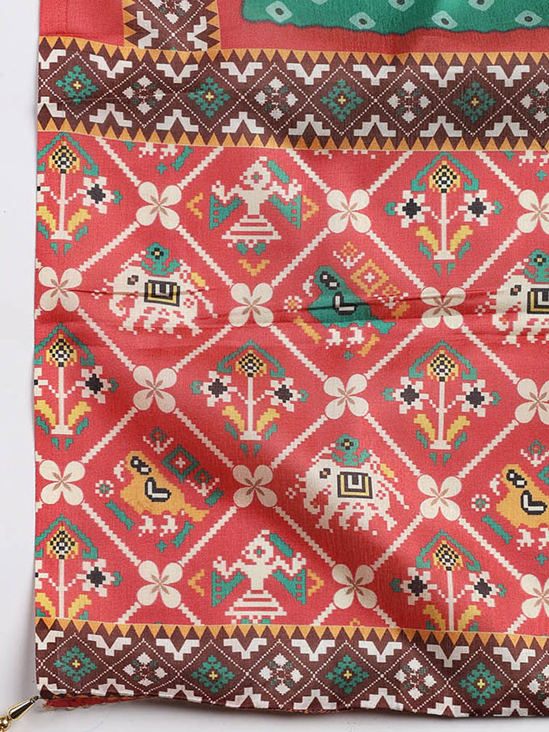 Cotton Blend Unstitched Suit Piece With Dupatta