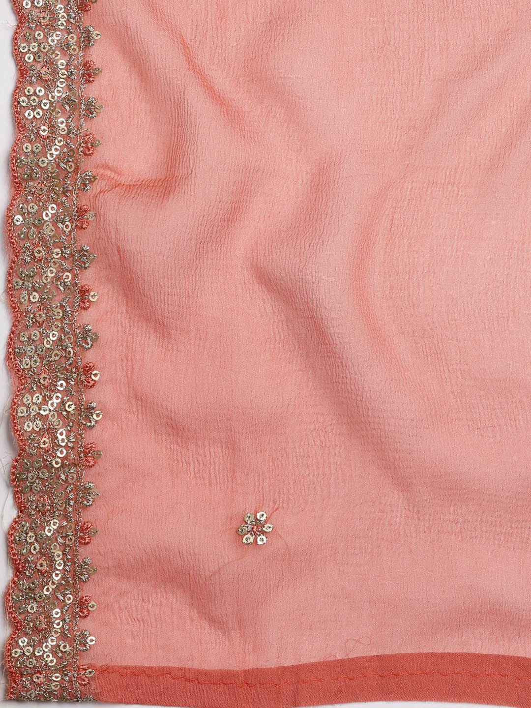 Patch Neck Art Silk Unstitched Suit With Dupatta