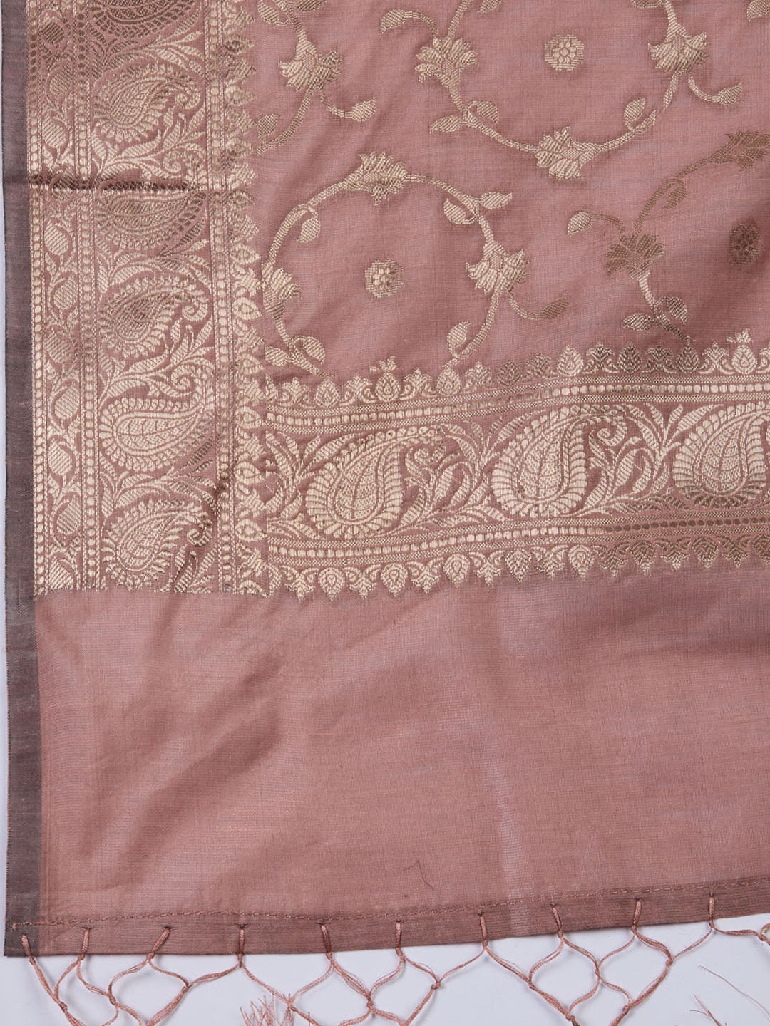 Woven Chanderi Unstitched Suit With Dupatta