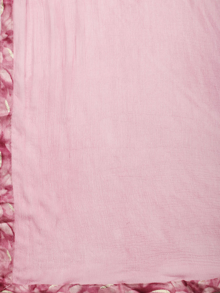 Neck Patti Cotton Blend Unstitched Suit With Dupatta