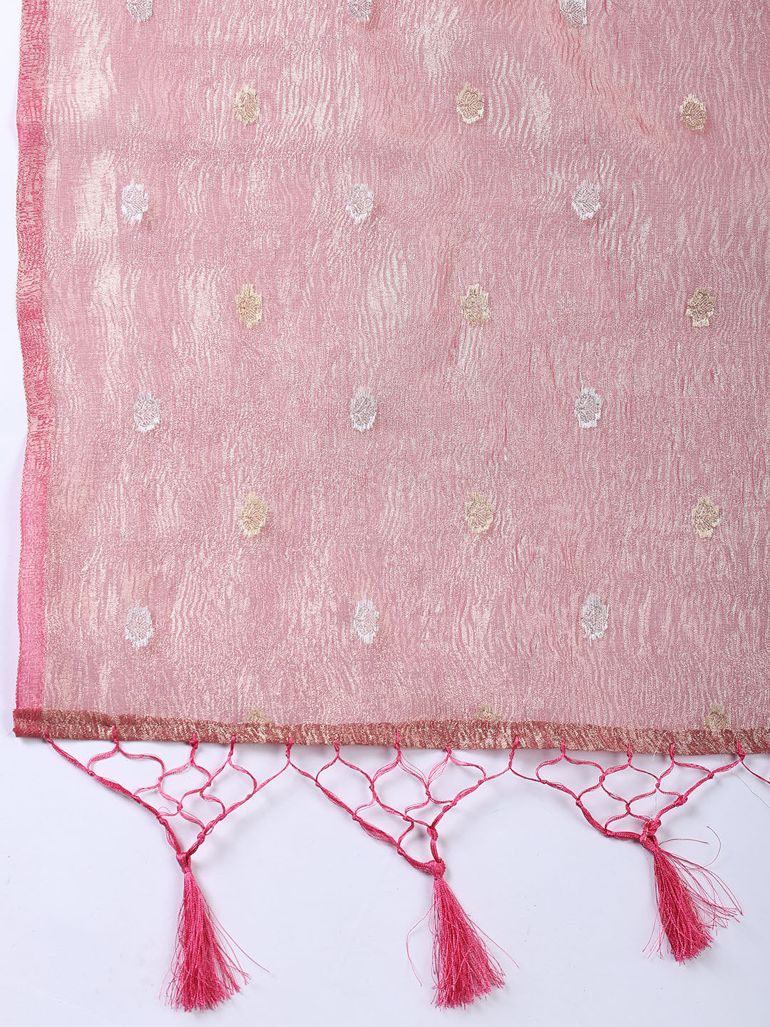 Neck Embroidered Tissue Unstitched Suit With Dupatta