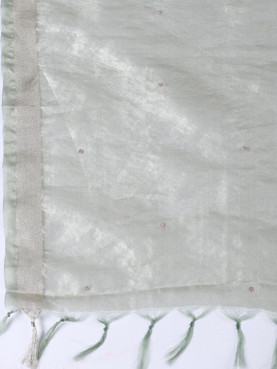 Neck Embroidered Tissue Unstitched Suit With Dupatta