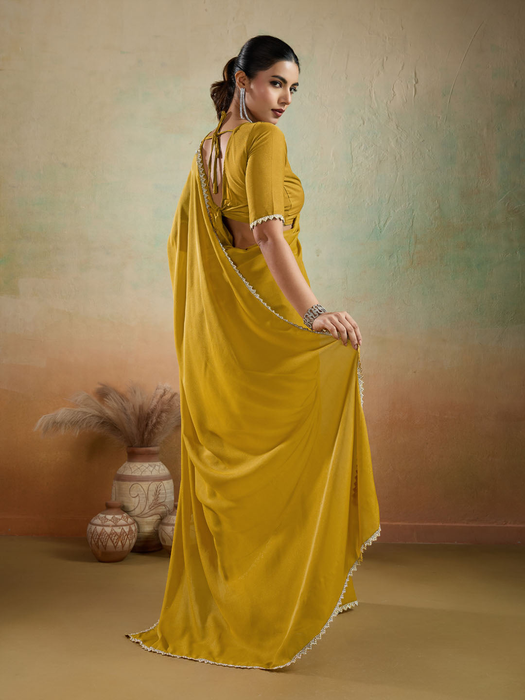 Woven Design Georgette Saree