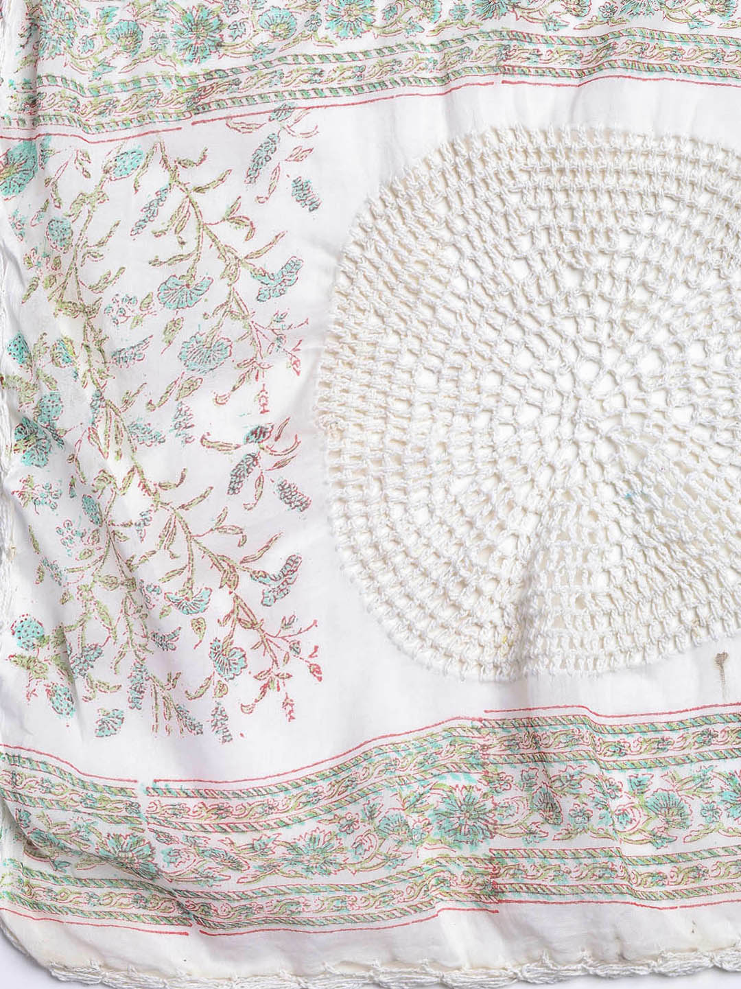 Printed Cotton Blend Unstitched Suit With Dupatta