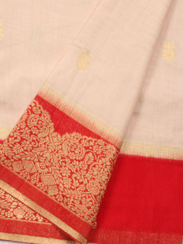 Zari Border Booti Handloom Woven Saree