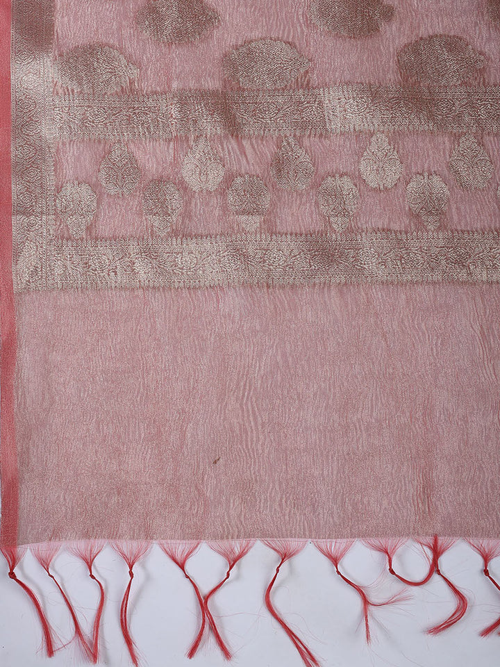 Neck Embroidery Tissue Unstitched Suit With Dupatta