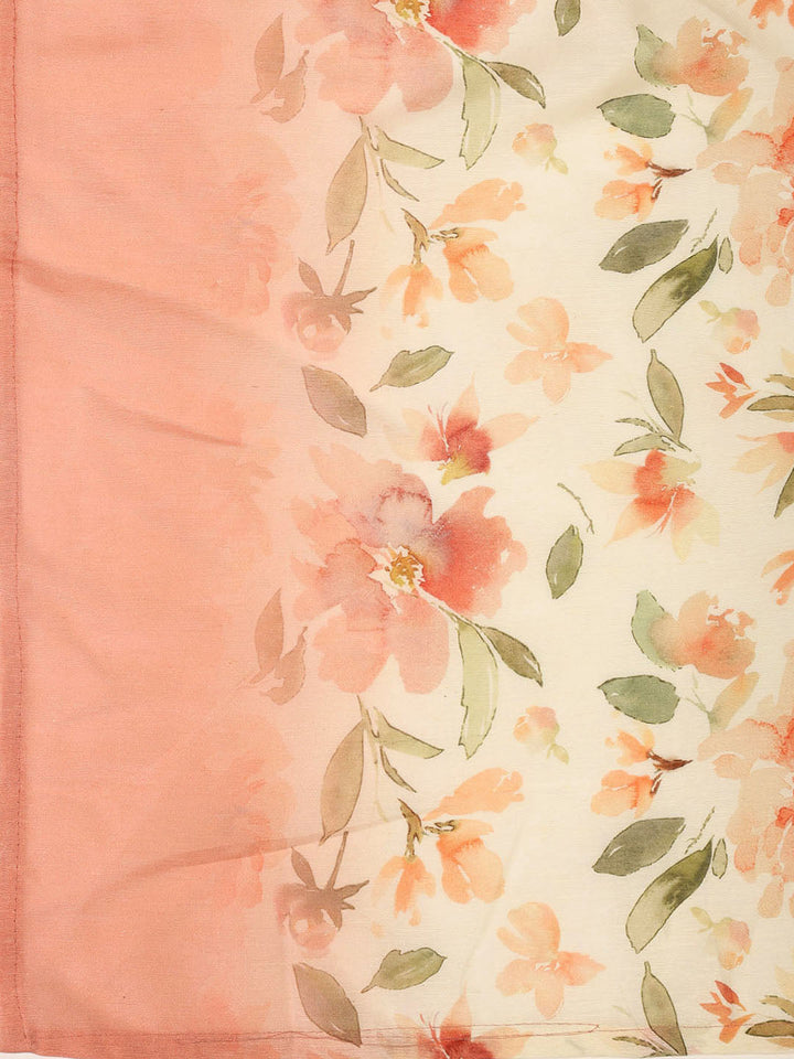 Printed Linen Unstitched Suit Piece With Dupatta