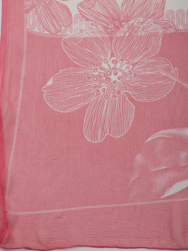 Printed Cotton Blend Unstitched Suit Piece With Dupatta