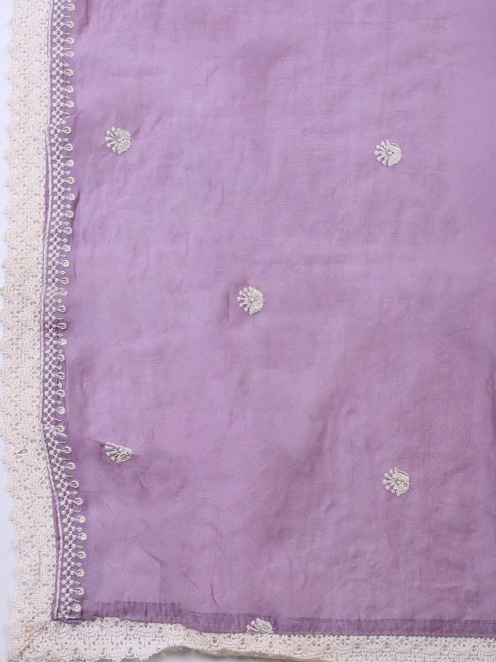 Embroidery Cotton Blend Unstitched Suit With Dupatta