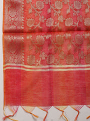 Woven Chanderi Unstitched Suit Piece With Dupatta