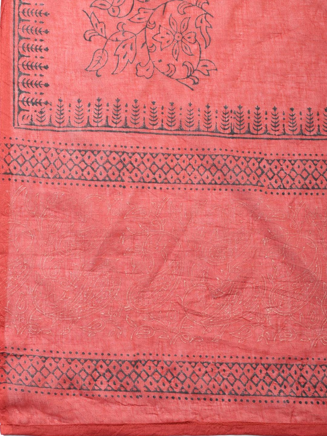 Printed Cotton Blend Unstitched Suit Piece With Dupatta