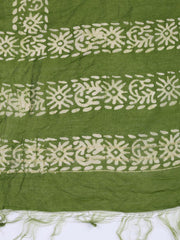 Schiffli Embroidery Cotton Blend Unstitched Suit With Dupatta