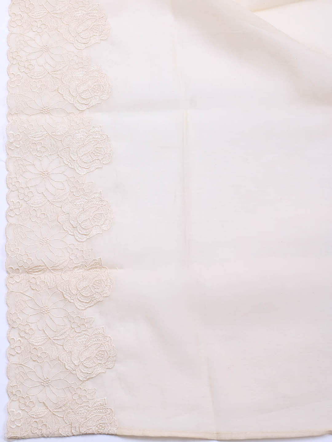Embroidered Chanderi Unstitched Suit With Dupatta