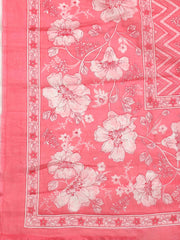 Printed Cotton Blend Unstitched Suit With Dupatta