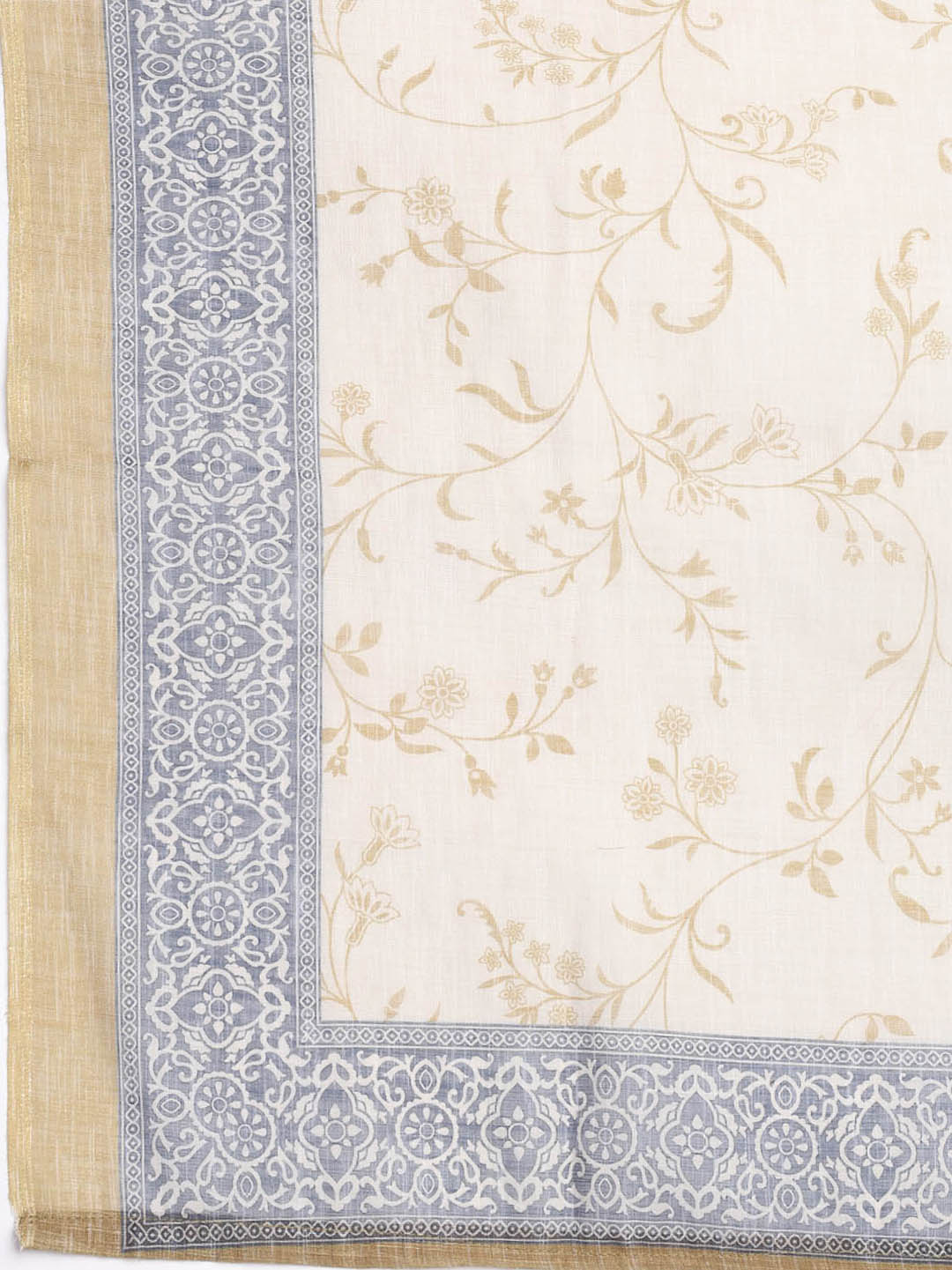 Neck Embroidered Chanderi Unstitched Suit Piece With Dupatta
