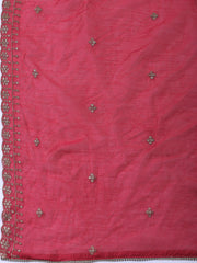 Neck Embroidered Cotton Blend Unstitched Suit With Dupatta