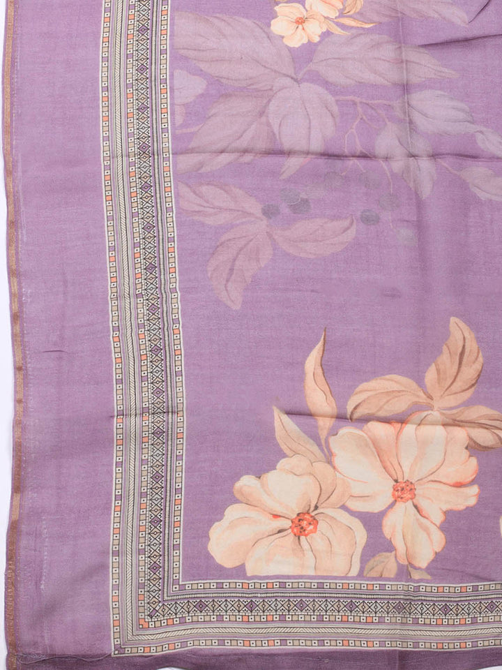 Printed Muslin Unstitched Suit With Dupatta