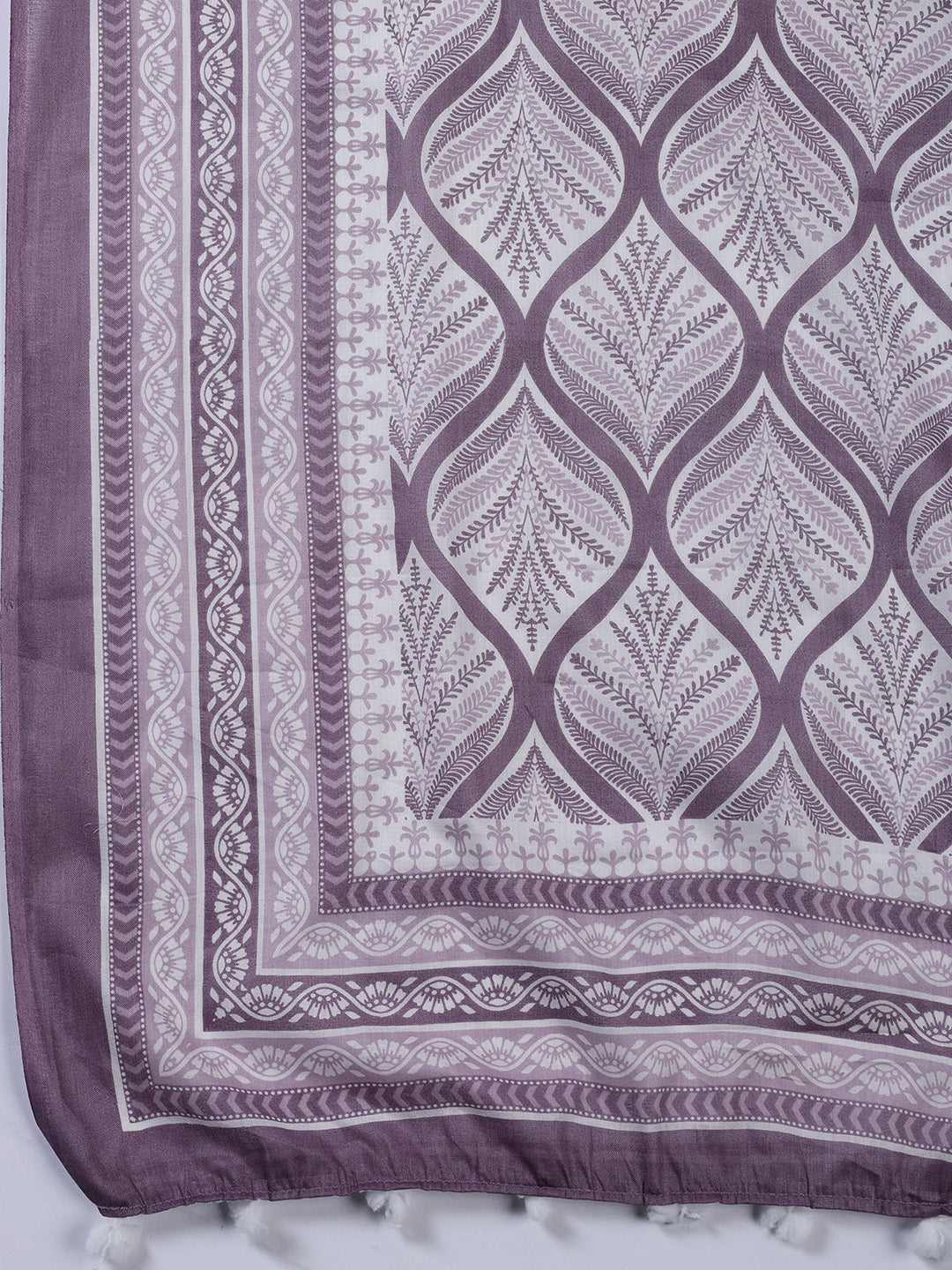 Printed Cotton Blend Unstitched Suit With Dupatta