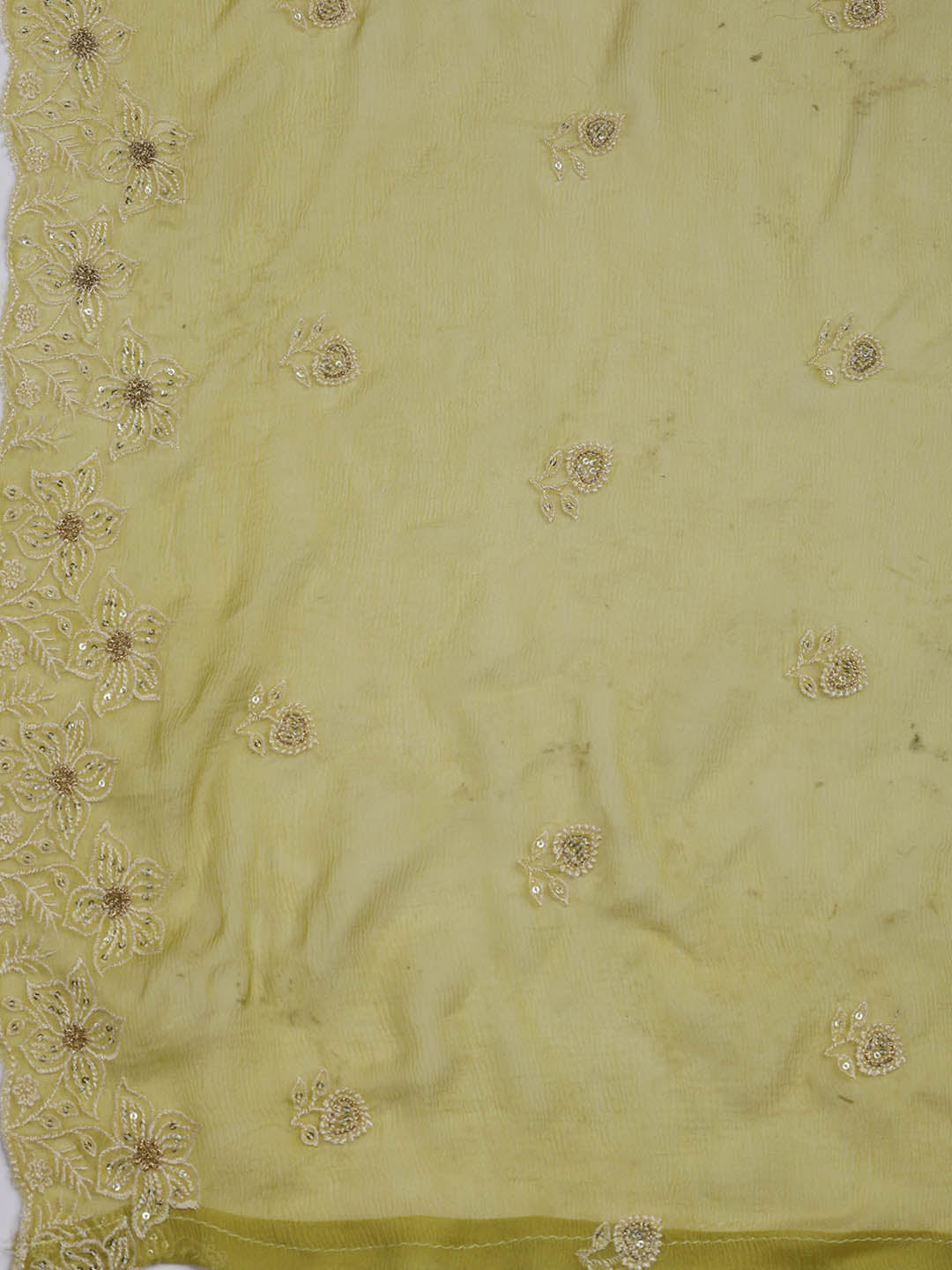 Embroidered Organza Unstitched Suit Piece With Dupatta