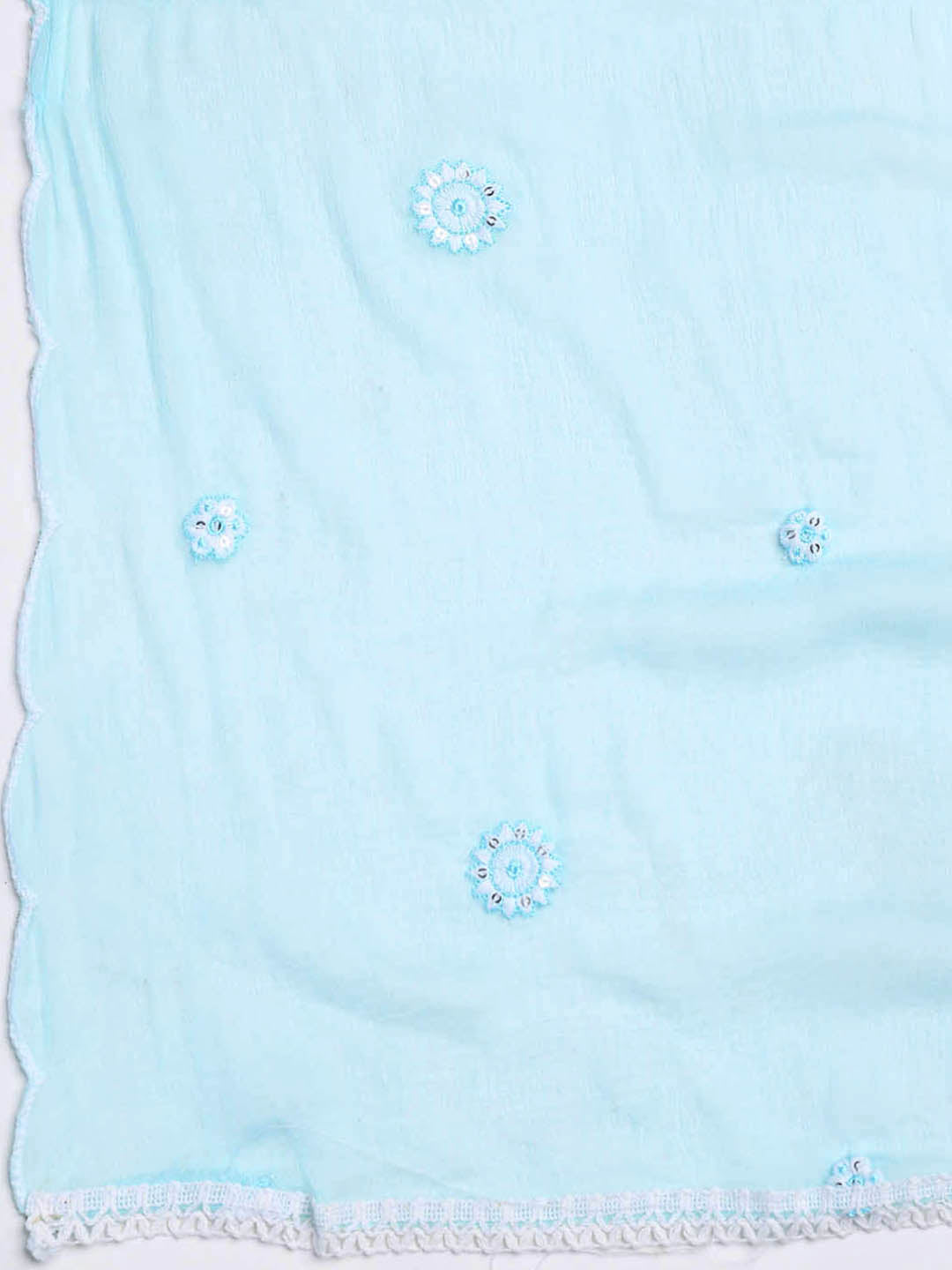Embroidered Cotton Blend Unstitched Suit Piece With Dupatta