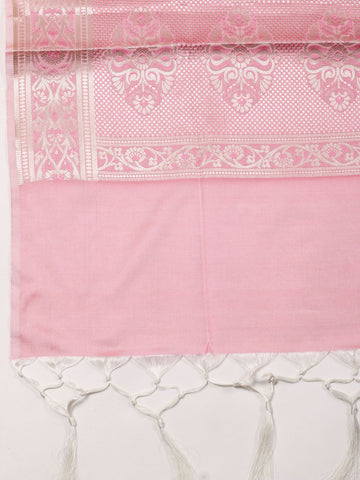 Woven Chanderi Unstitched Suit Piece With Dupatta