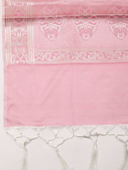 Woven Chanderi Unstitched Suit Piece With Dupatta