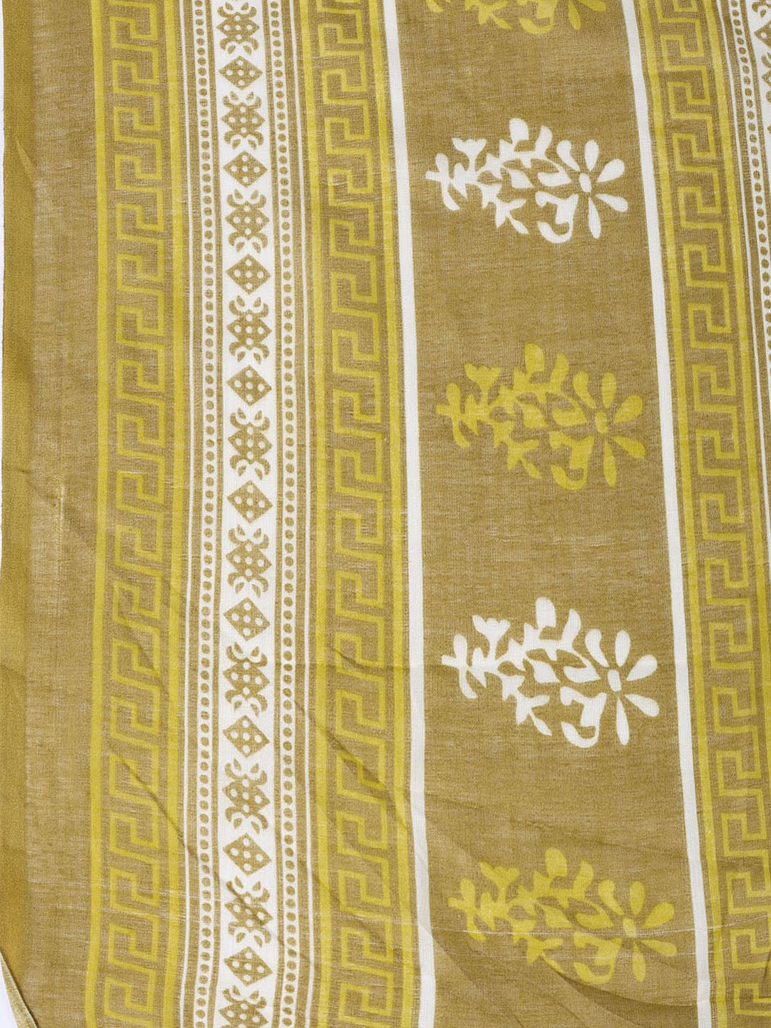 Printed Cotton Blend Unstitched Suit With Dupatta