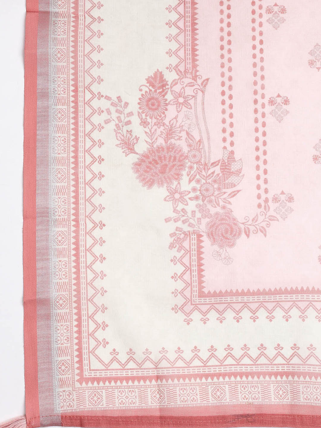 Printed Linen Unstitched Suit With Dupatta