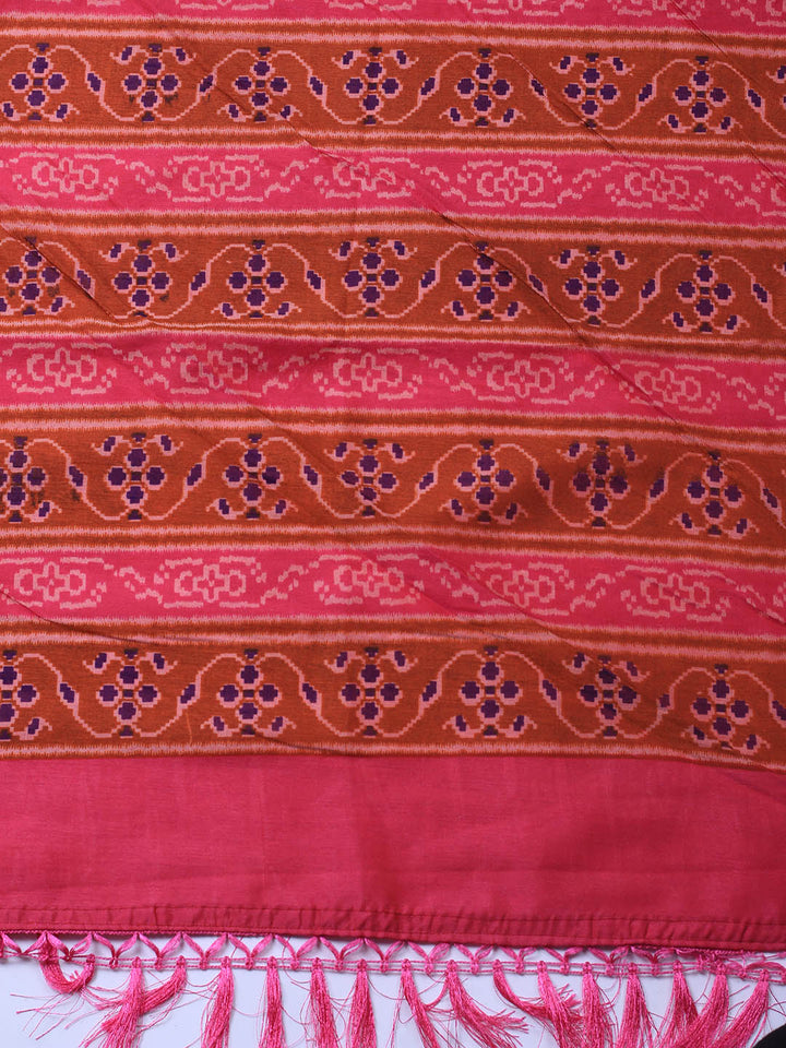 Art Silk Unstitched Suit Piece With Dupatta