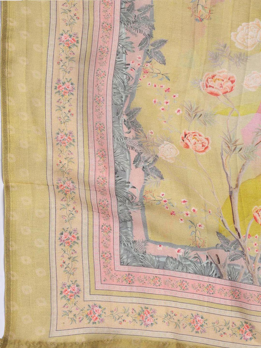 Printed Muslin Unstitched Suit With Dupatta