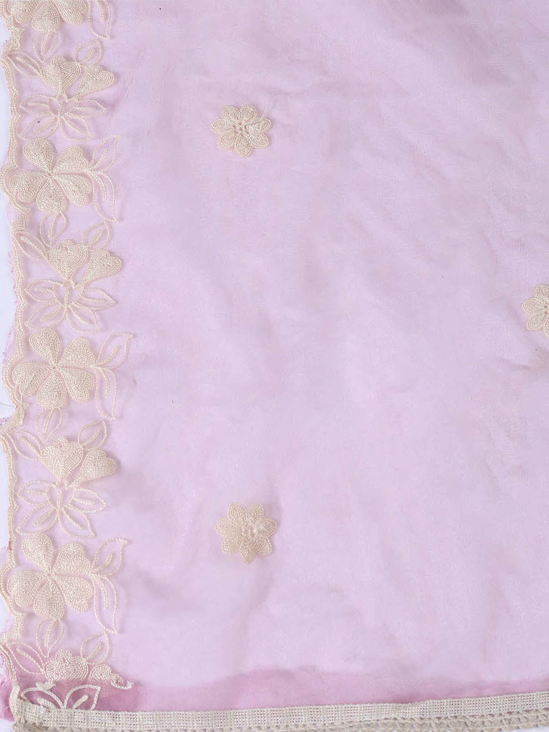Neck Embroidery Chanderi Unstitched Suit With Dupatta