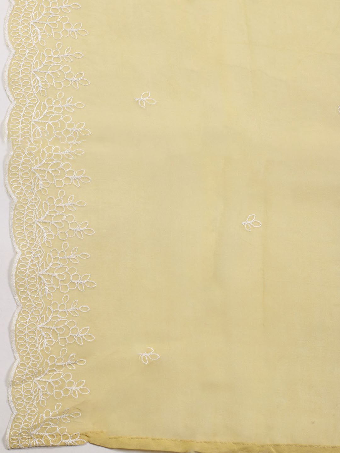 Neck Work Chanderi Unstitched Suit Piece With Dupatta