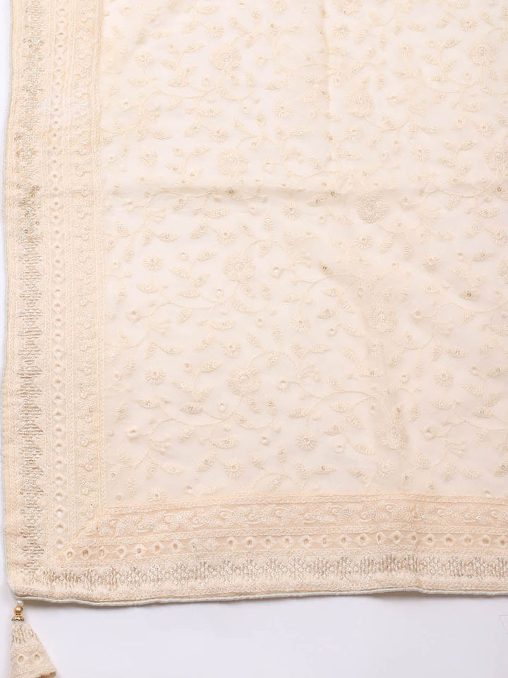 Embroidered Georgette Unstitched Suit Piece With Dupatta