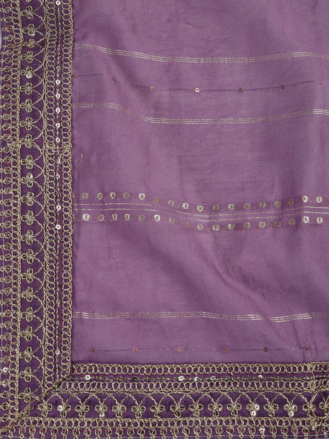 Neck Embroidery Chanderi Unstitched Suit With Dupatta