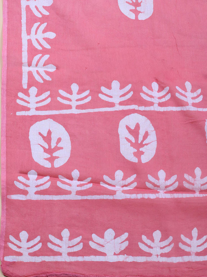 Printed Cotton Blend Unstitched Suit With Dupatta