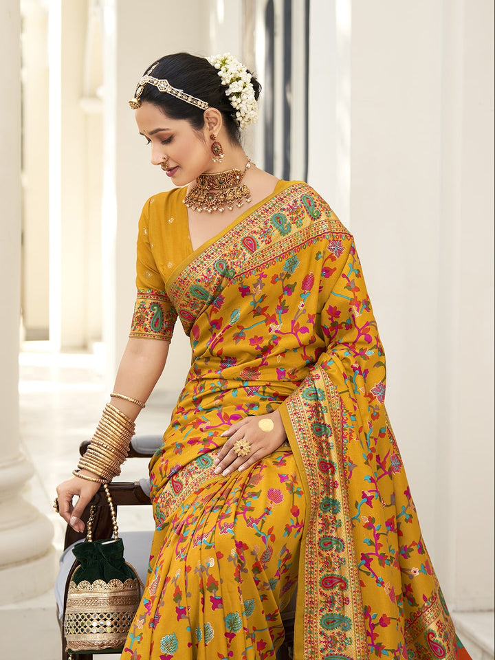 Patola Print Art Silk Saree