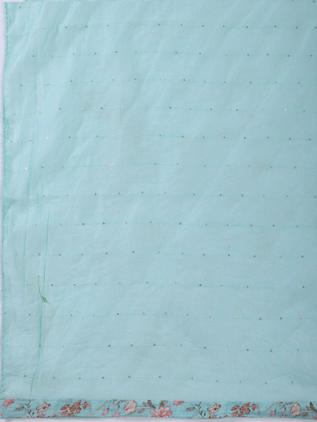 Neck Embroidery Linen Unstitched Suit With Dupatta