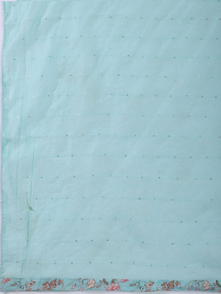 Neck Embroidery Linen Unstitched Suit With Dupatta